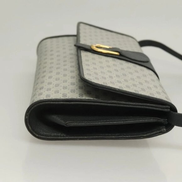 GUCCI Micro GG Supreme Shoulder Bag PVC Navy Gold 89 02 050 Auth BA3432 - Picture 5 of 16